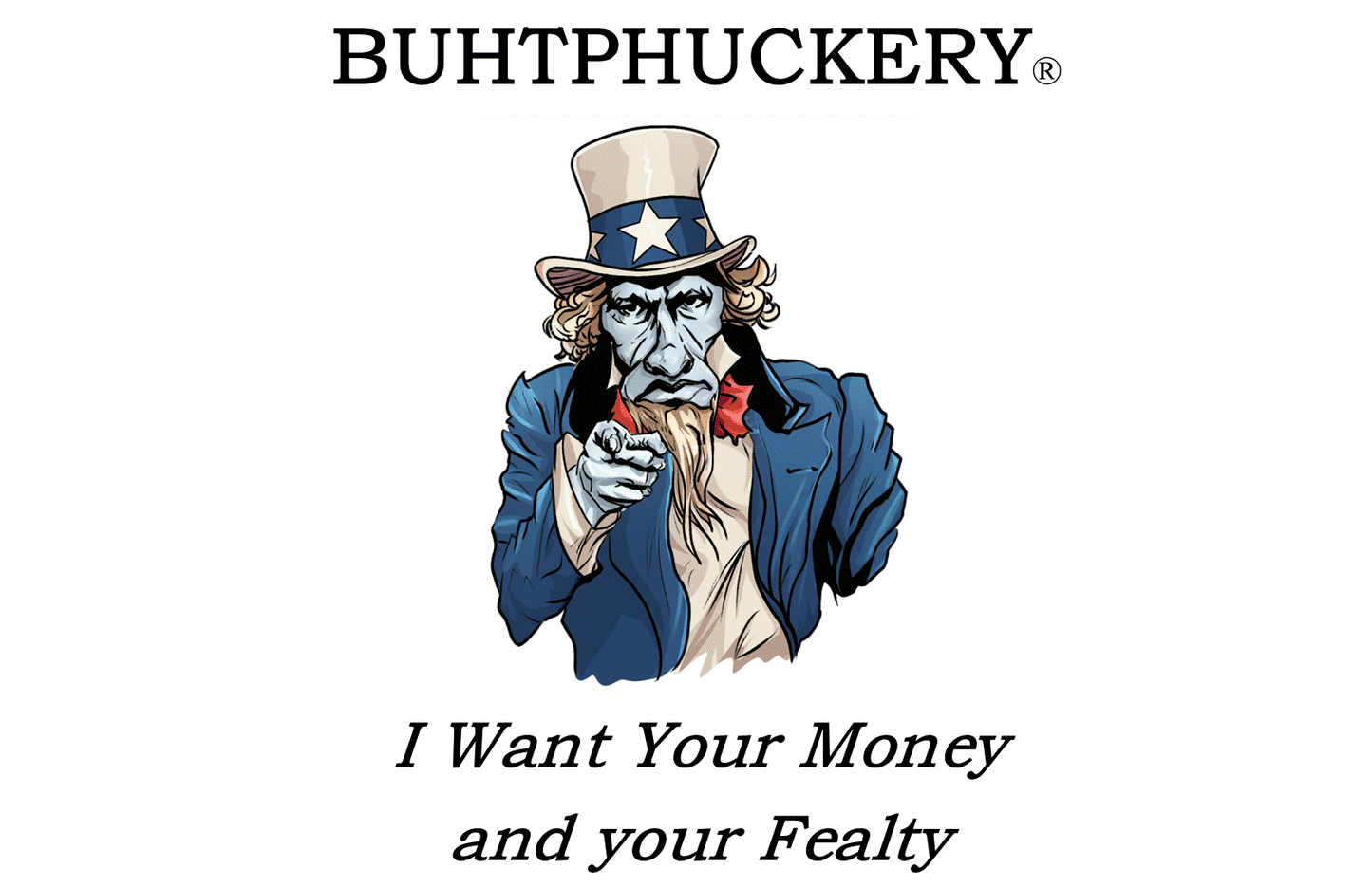UNCLE SCAM: Funny Political Large Graphic T-Shirt - BUHTPHUCKERY